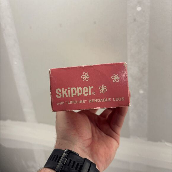 1964 Mattel Bendable Leg Blonde Skipper Original Box #1030 Red Outfit Black Boot - Picture 15 of 16